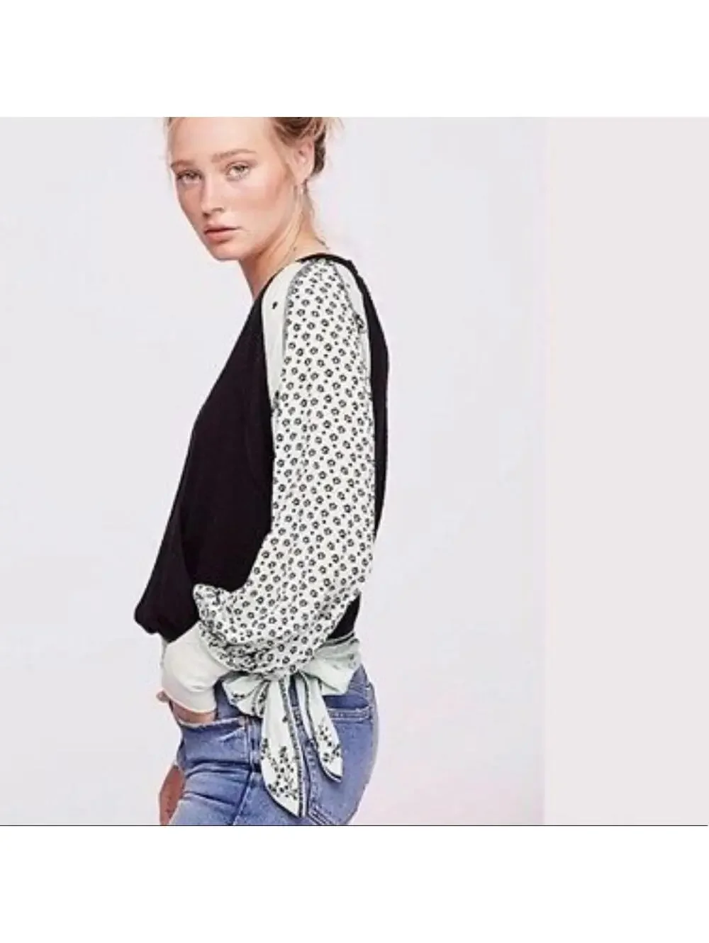 NWT Free People Auxton Thermal Kimono Style Top Women's Size S Boho Chic